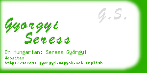 gyorgyi seress business card